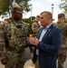 Mississippi State Rep. Bubba Carpenter talks with Lt. Col. Steven Jackson at the National Mall