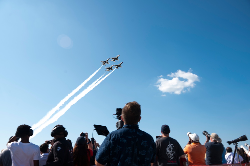 U.S. Air Force Thunderbirds perform at the 2025 Joint Base Andrews Air Show