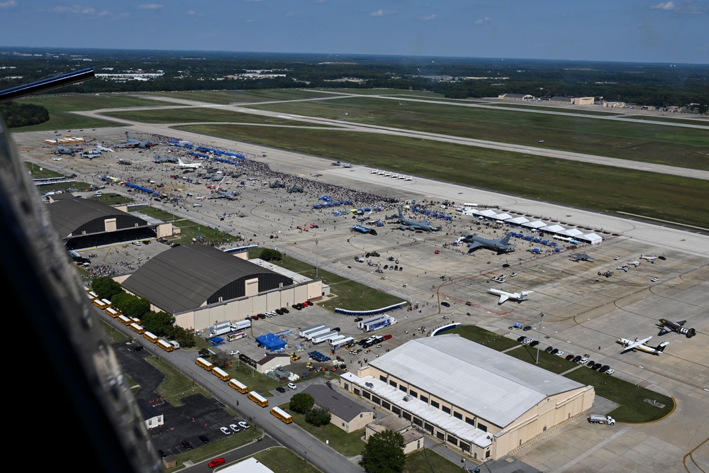 Spectators gather at the 2025 Joint Base Andrews Air Show