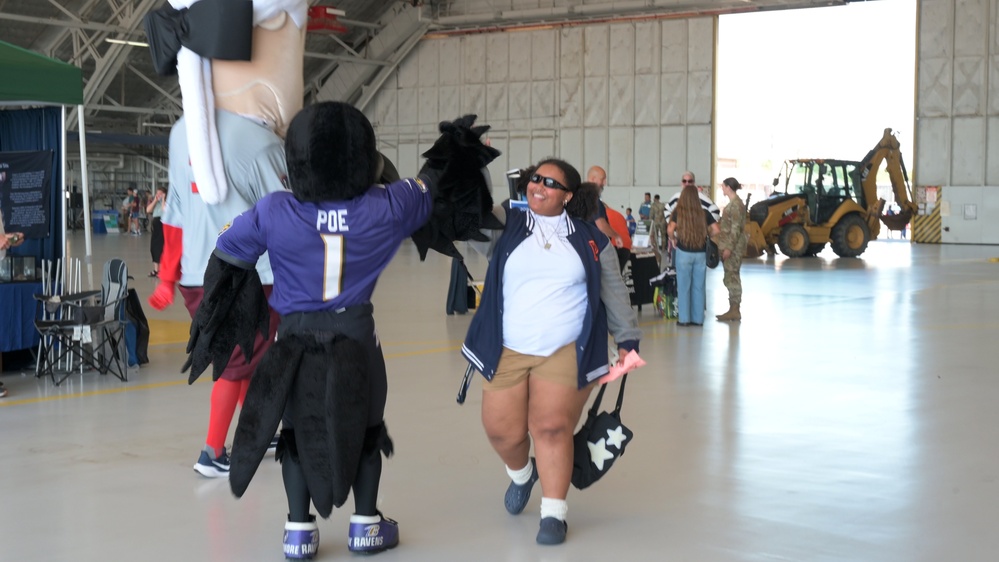Mascots visit the 2025 Joint Base Andrews Air Show