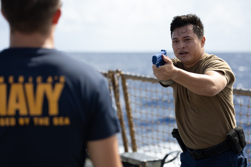 USS Curtis Wilbur (DDG 54) Conducts OC Spray Day During Security Reaction Force Basic Course