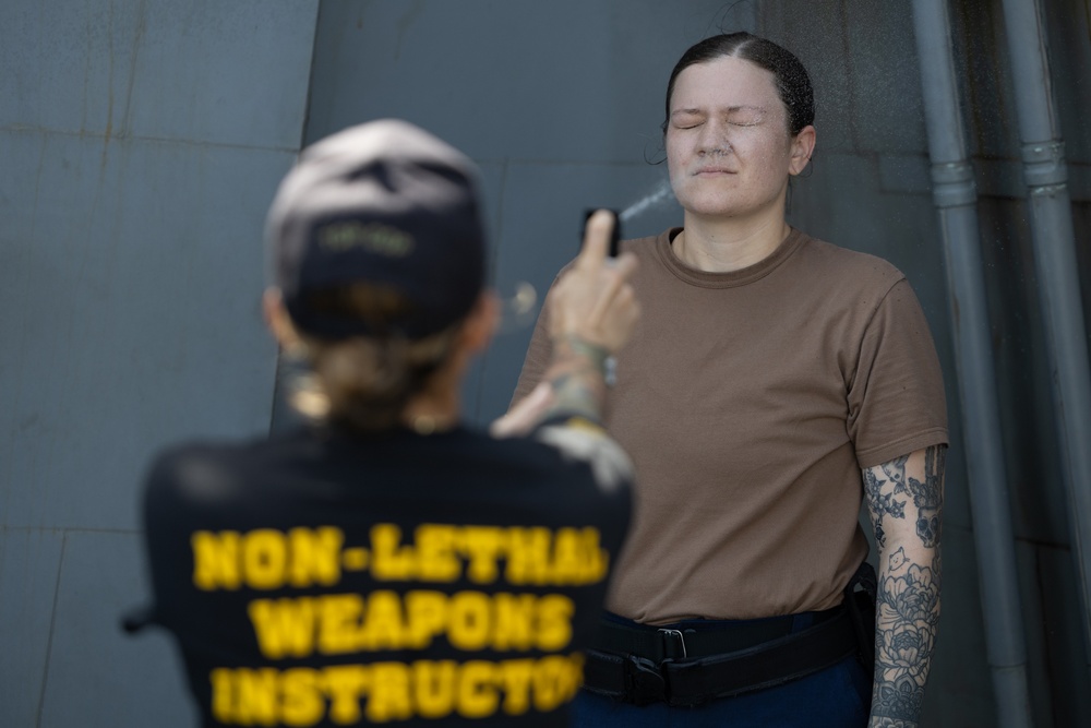USS Curtis Wilbur (DDG 54) Conducts OC Spray Day During Security Reaction Force Basic Course