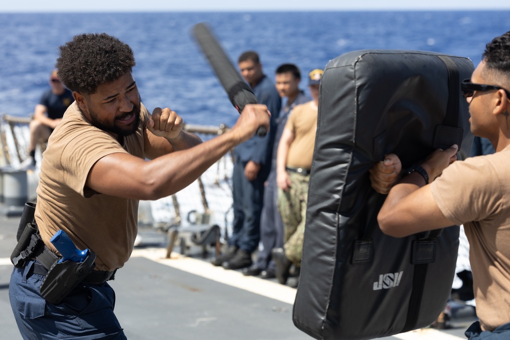 USS Curtis Wilbur (DDG 54) Conducts OC Spray Day During Security Reaction Force Basic Course