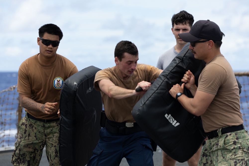 USS Curtis Wilbur (DDG 54) Conducts OC Spray Day During Security Reaction Force Basic Course