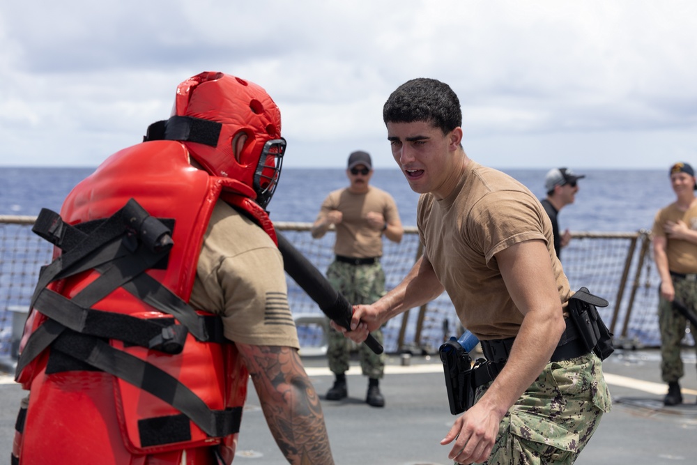 USS Curtis Wilbur (DDG 54) Conducts OC Spray Day During Security Reaction Force Basic Course
