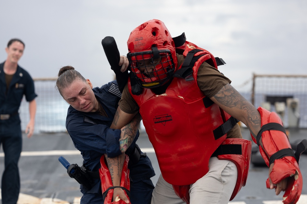 USS Curtis Wilbur (DDG 54) Conducts OC Spray Day During Security Reaction Force Basic Course