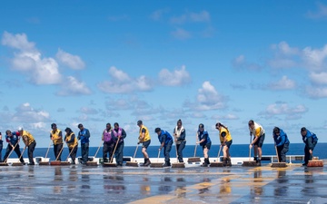 USS America (LHA 6) Washes Down Flight Deck