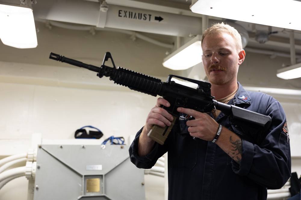 Weapons Familiarization Aboard USS Curtis Wilbur (DDG 54)