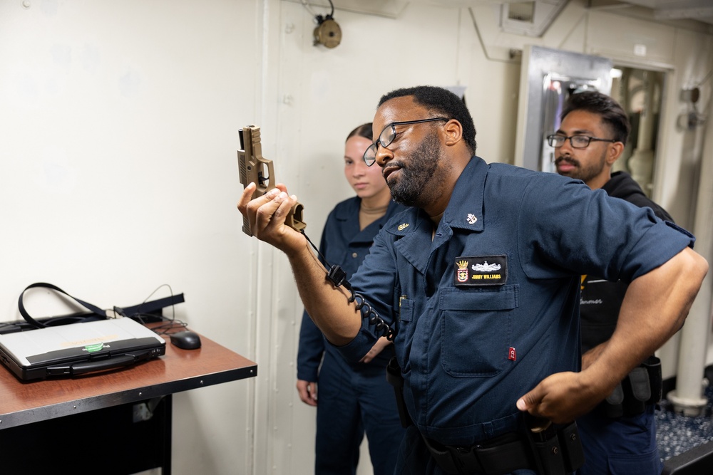 Weapons Familiarization Aboard USS Curtis Wilbur (DDG 54)