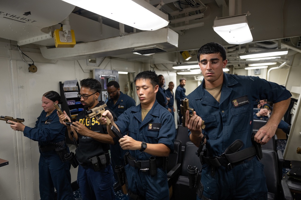 Weapons Familiarization Aboard USS Curtis Wilbur (DDG 54)