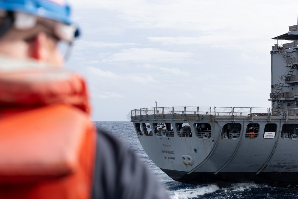 USS Curtis Wilbur (DDG 54) Conducts Replenishment-At-Sea