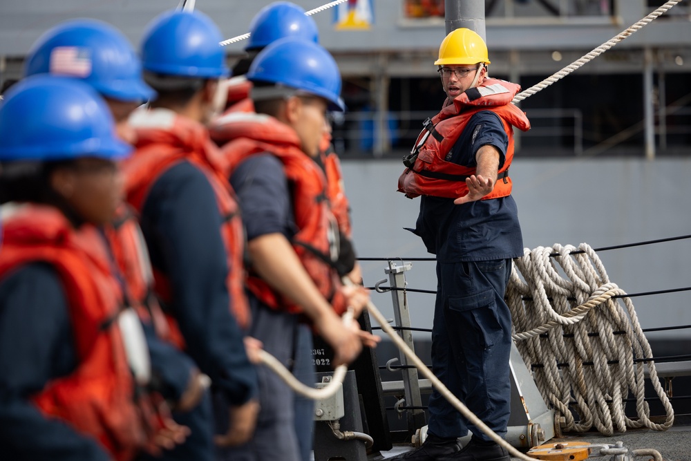USS Curtis Wilbur (DDG 54) Conducts Replenishment-At-Sea