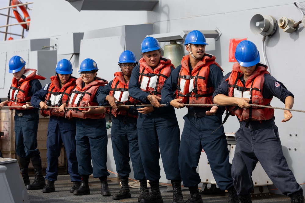 USS Curtis Wilbur (DDG 54) Conducts Replenishment-At-Sea