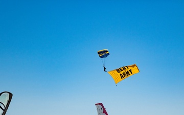 U.S. Army Parachute Team and U.S. Naval Academy Jump Into Joint Base Andrews Airshow