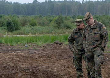 Latvian Explosive Ordnance Team Clears Trenches During Engineer Thunder 2025