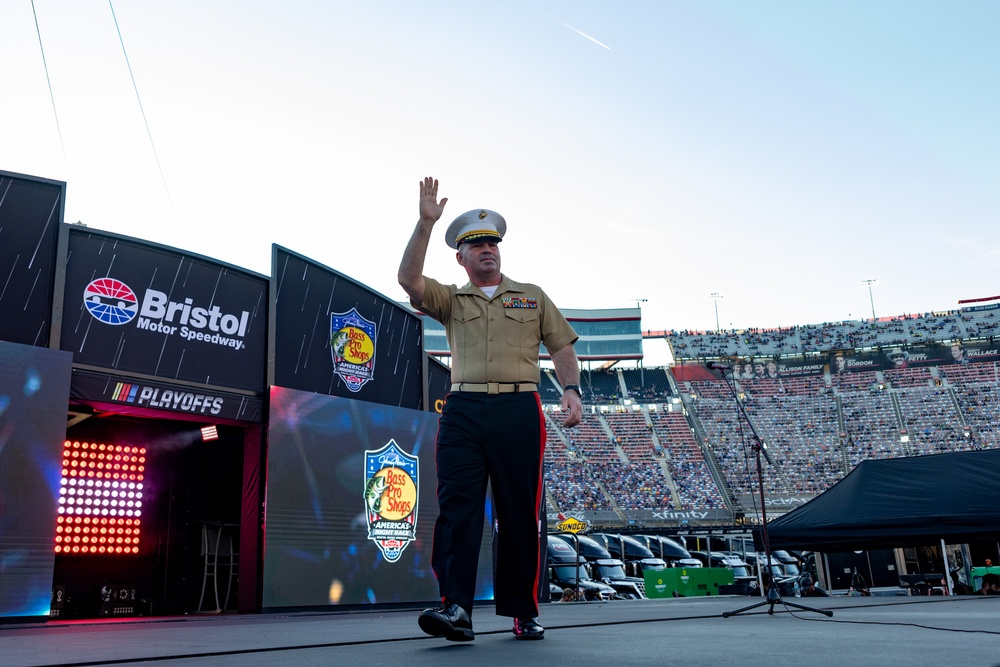 U.S. Marines celebrate 250th Birthday at the Bass Pro Shops Night Race