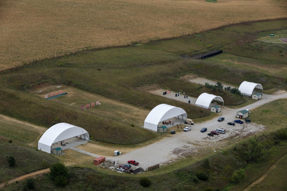 Shooting complex seen from overhead