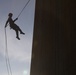 Soldier rappels down tower