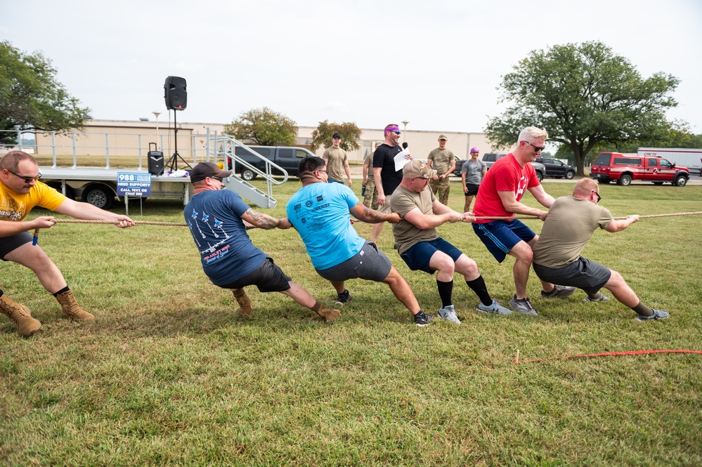 Airmen participate in field day for Suicide Prevention Awareness Month