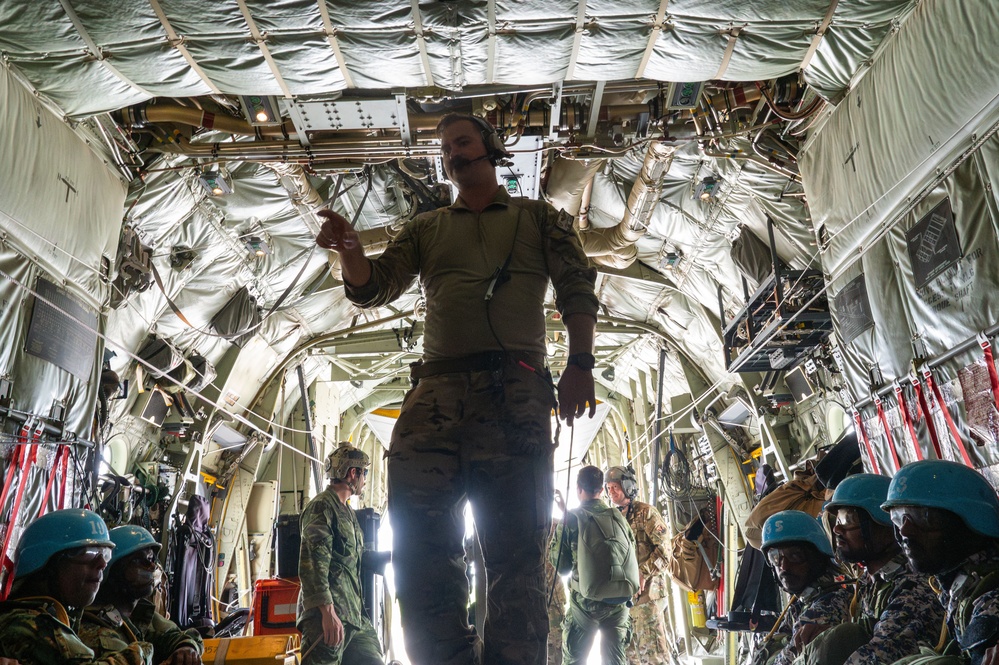 Sri Lanka Air Force conduct Airborne Operations on C-130 Hercules