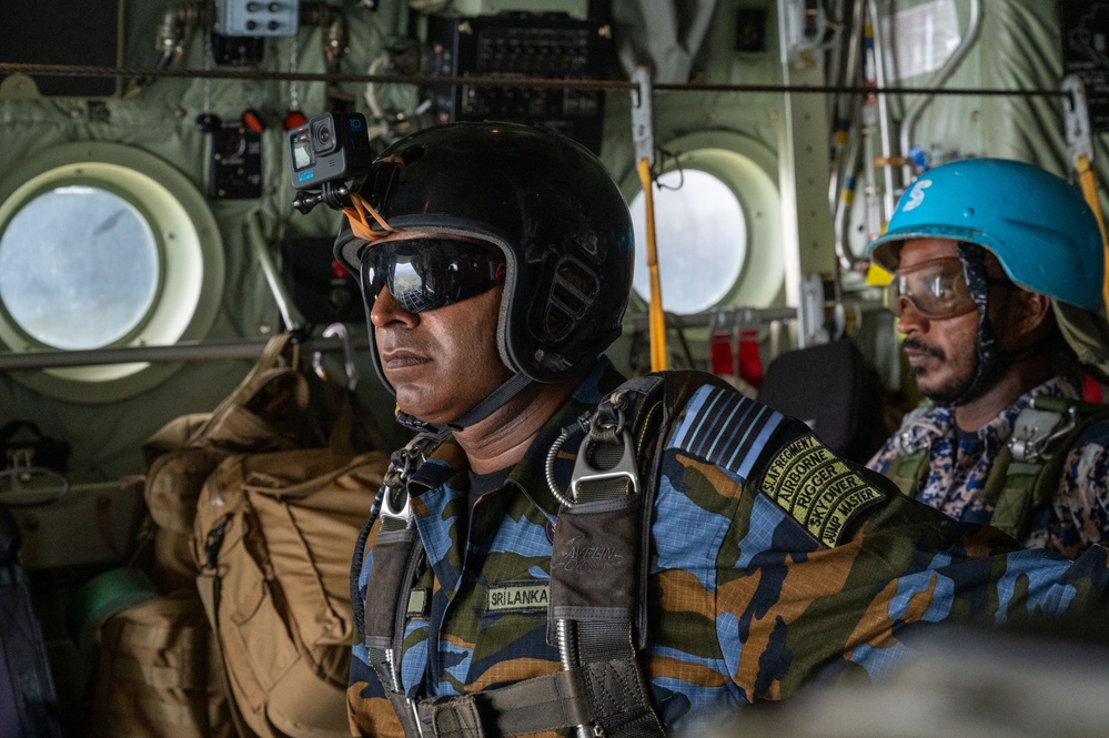 Sri Lanka Air Force conduct Airborne Operations on C-130 Hercules