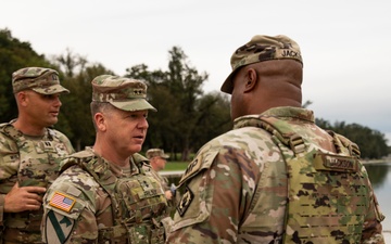 Louisiana National Guard, Maj. Gen. Thomas Friloux, Adjutant General, meets Lt. Col. Steven Jackson, Commander of 112th Military Police Battalion in Washington, D.C.