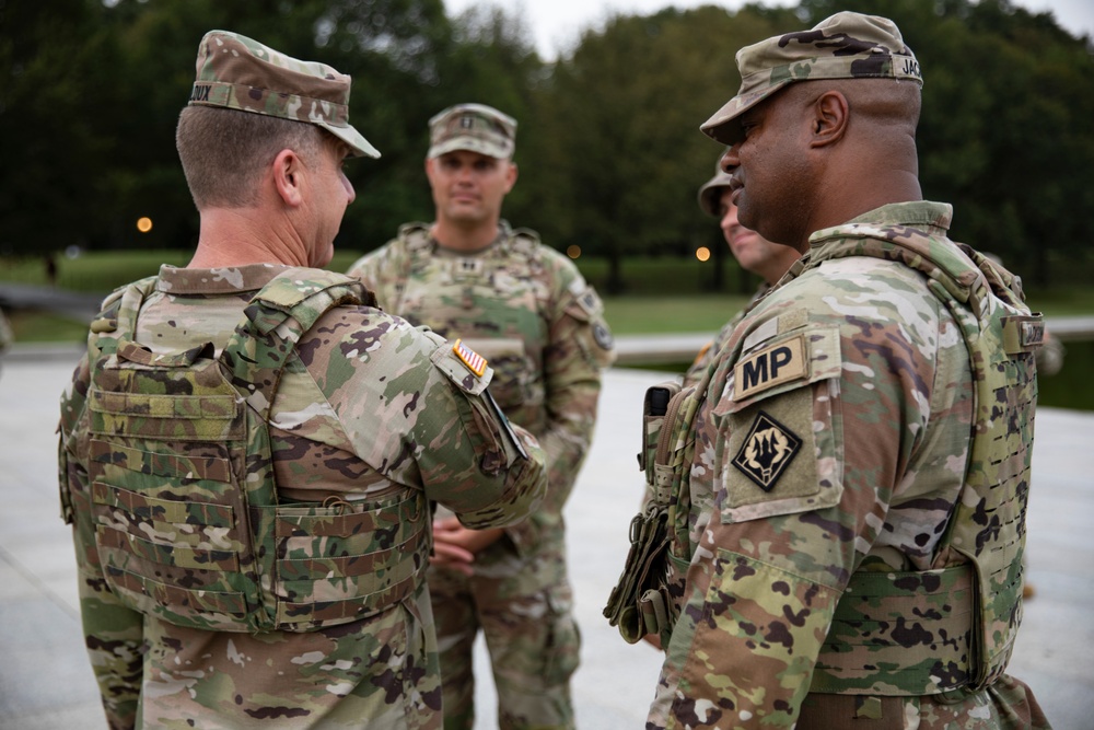 Louisiana National Guard, Maj. Gen. Thomas Friloux, Adjutant General, Visits with Soldiers Supporting Joint Task Force - District of Columbia