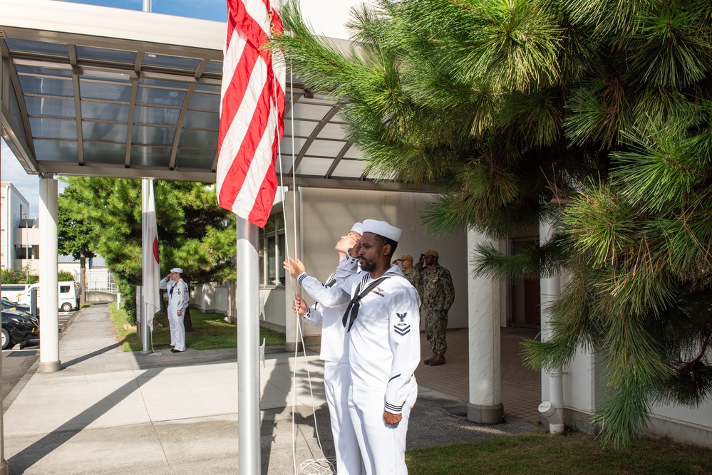 NAF Atsugi CPO Selects Participate in Morning Colors on 9/11