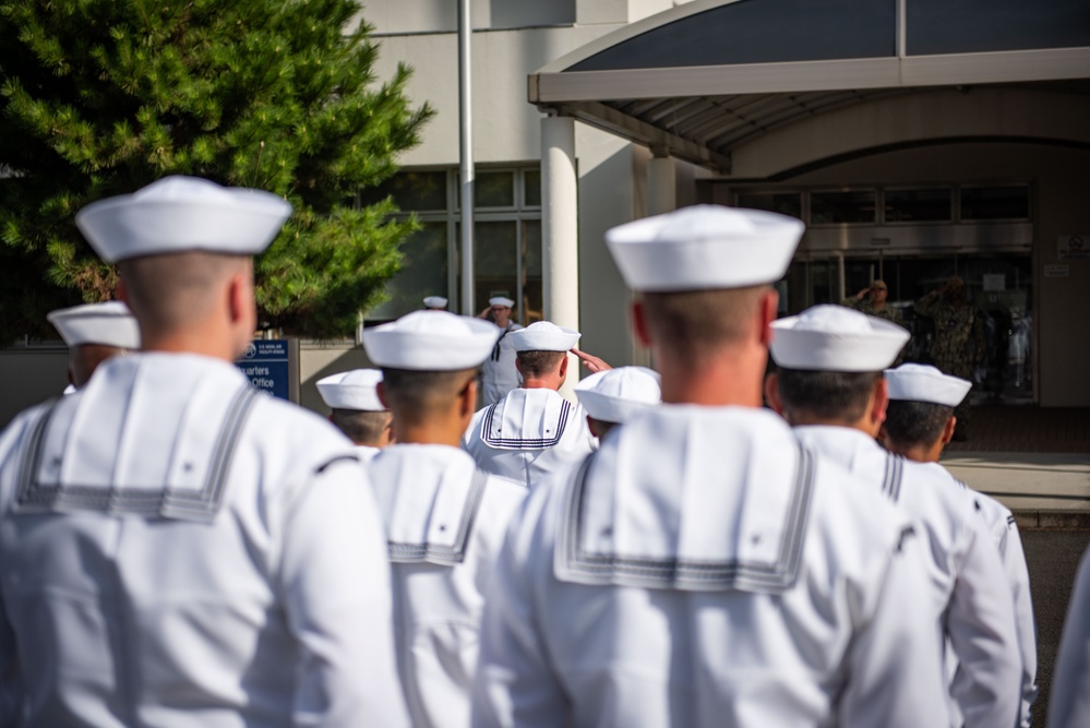 NAF Atsugi CPO Selects Participate in Morning Colors on 9/11