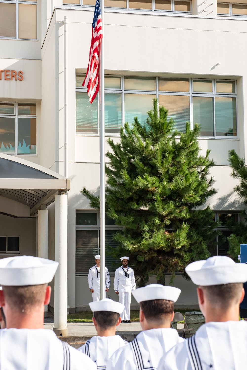 NAF Atsugi CPO Selects Participate in Morning Colors on 9/11