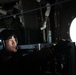 U.S. Marine MV-22B Ospreys refuel at night off the coast of Kagoshima, Japan