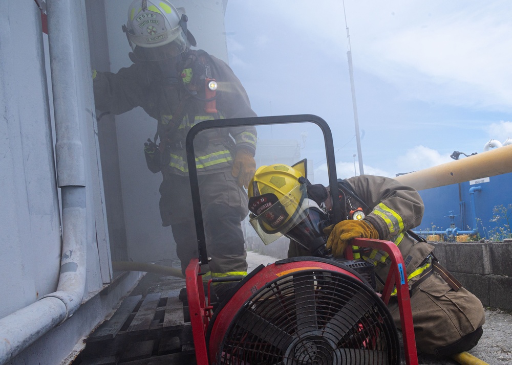 Fire Drill on NSF Diego Garcia