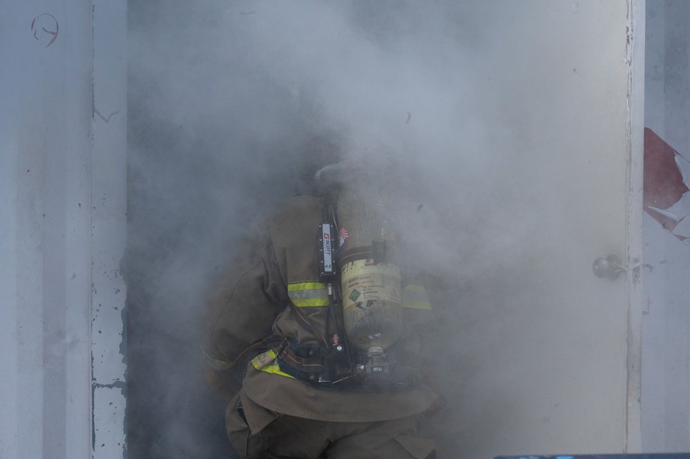 Fire Drill on NSF Diego Garcia
