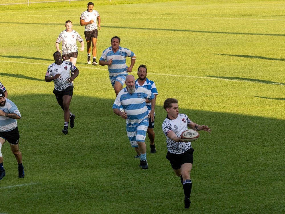 MRF-D 25.3: U.S. Marines compete against Australian Stray Cats in rugby match