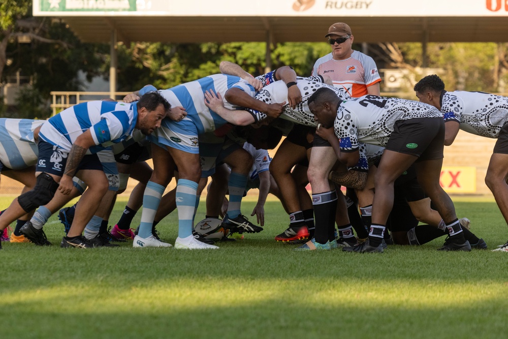 MRF-D 25.3: U.S. Marines compete against Australian Stray Cats in rugby match