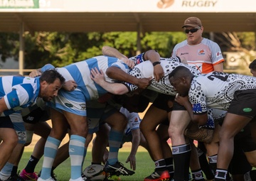 MRF-D 25.3: U.S. Marines compete against Australian Stray Cats in rugby match