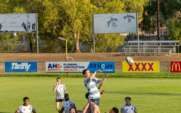 MRF-D 25.3: U.S. Marines compete against Australian Stray Cats in rugby match