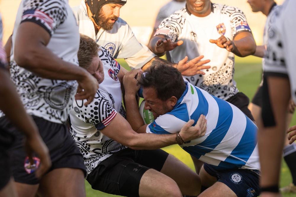 MRF-D 25.3: U.S. Marines compete against Australian Stray Cats in rugby match