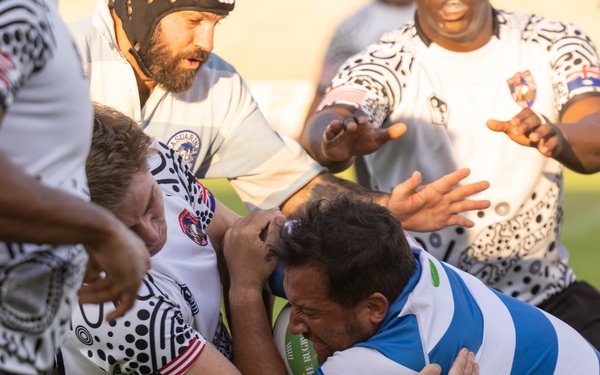 MRF-D 25.3: U.S. Marines compete against Australian Stray Cats in rugby match