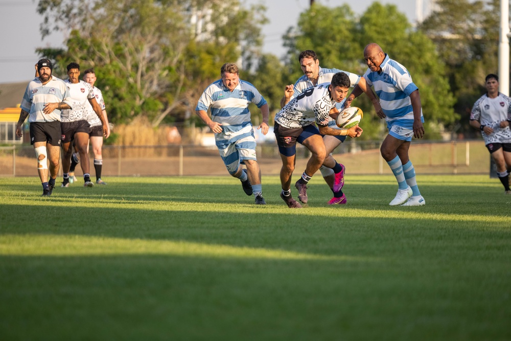 MRF-D 25.3: U.S. Marines compete against Australian Stray Cats in rugby match
