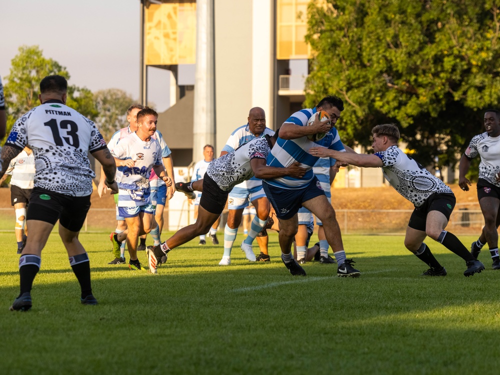 MRF-D 25.3: U.S. Marines compete against Australian Stray Cats in rugby match