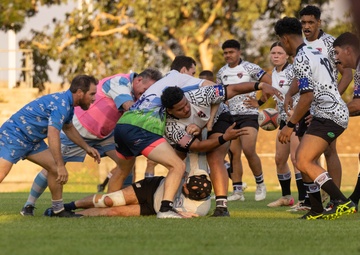 MRF-D 25.3: U.S. Marines compete against Australian Stray Cats in rugby match