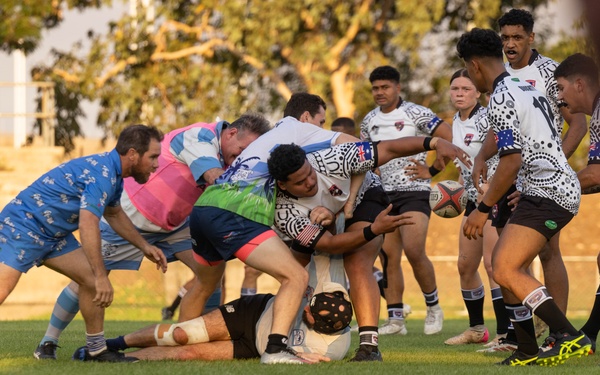 MRF-D 25.3: U.S. Marines compete against Australian Stray Cats in rugby match