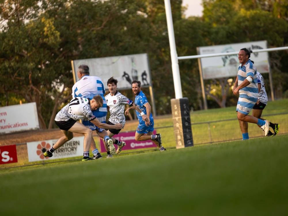 MRF-D 25.3: U.S. Marines compete against Australian Stray Cats in rugby match