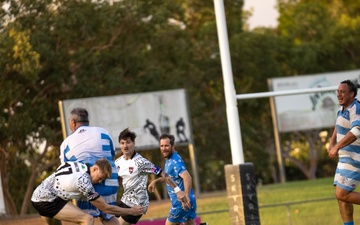 MRF-D 25.3: U.S. Marines compete against Australian Stray Cats in rugby match