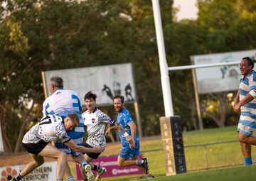 MRF-D 25.3: U.S. Marines compete against Australian Stray Cats in rugby match