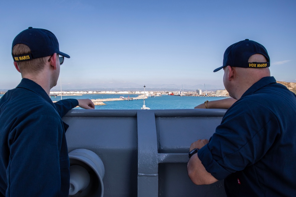 USS Mount Whitney Departs Bar, Montenegro &amp; Arrives in Durres, Albania