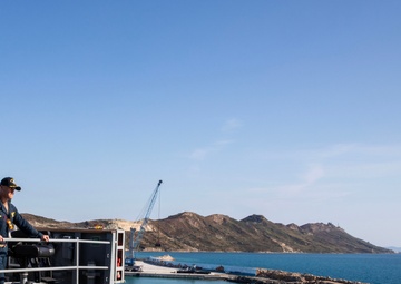 USS Mount Whitney Departs Bar, Montenegro &amp; Arrives in Durres, Albania
