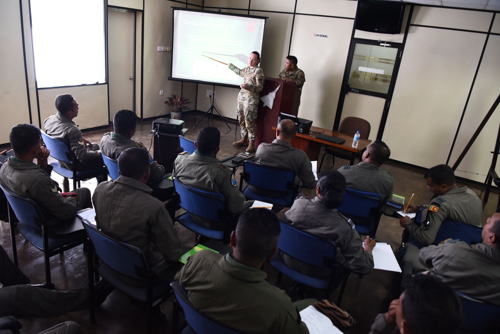 U.S. Air Force members conduct air transportation subject-matter expert exchange with Sri Lankan military members during Pac Angel 25-1