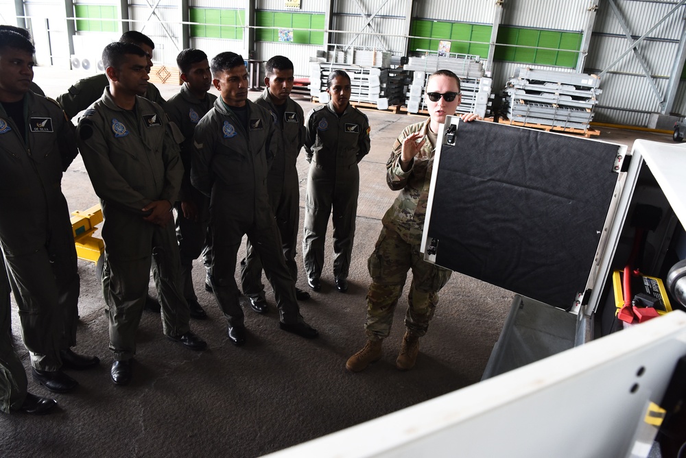 U.S. Air Force members conduct air transportation subject-matter expert exchange with Sri Lankan military members during Pac Angel 25-1